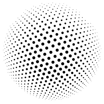黑点渐变圆形抽象图案