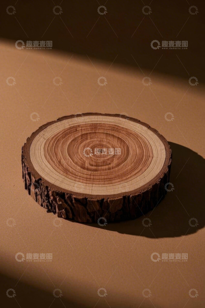 高清大图下载【趣麦麦图】木纹年轮木材截面特写