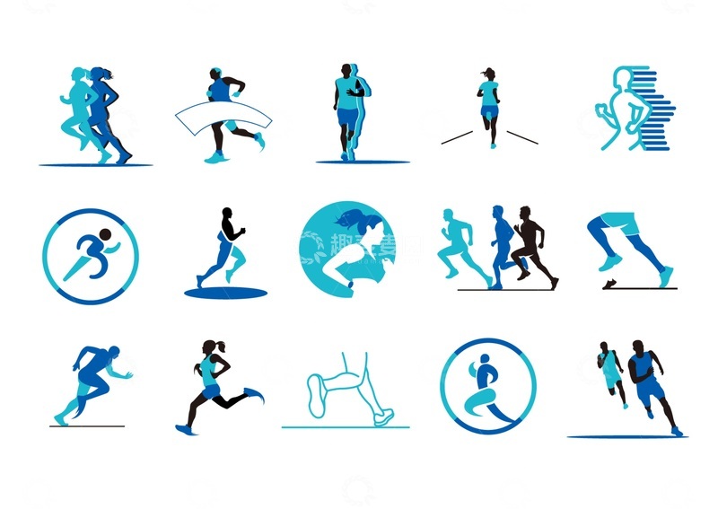 源文件下载【趣麦麦图】运动人物插画图标设计元素