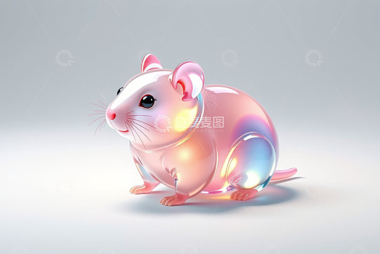 透明质感卡通老鼠素材