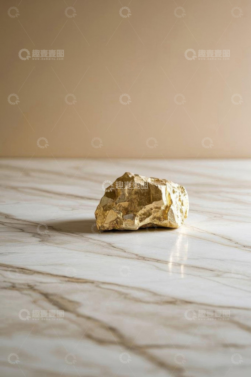 高清大图下载【趣麦麦图】大理石台面上的石头特写