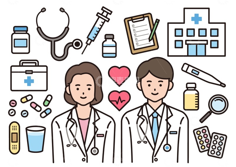 源文件下载【趣麦麦图】医疗场景卡通插画设计素材