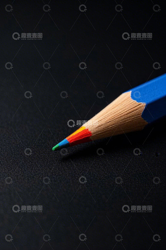彩色铅笔特写素材