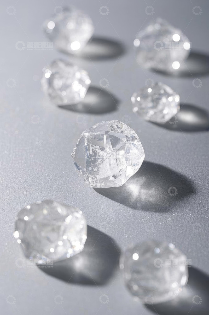 高清大图下载【趣麦麦图】透明钻石特写素材