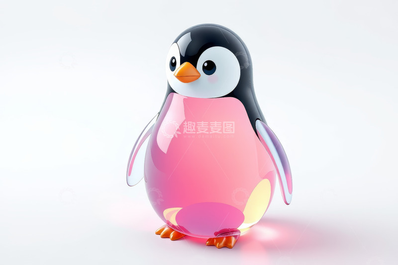 高清大图下载【趣麦麦图】卡通企鹅3D模型