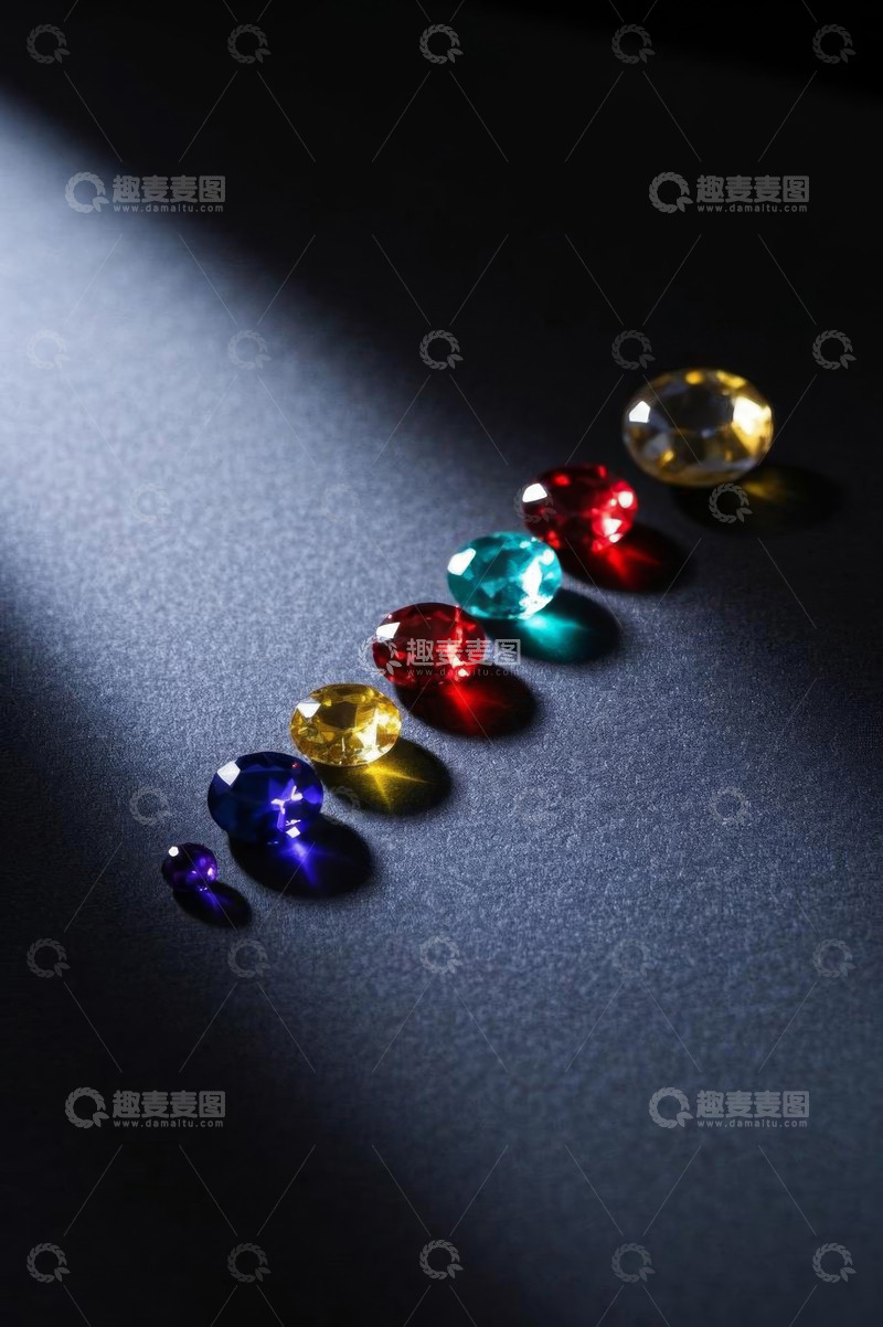 高清大图下载【趣麦麦图】多色宝石特写素材