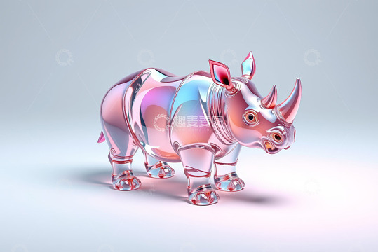 透明犀牛3D模型效果图