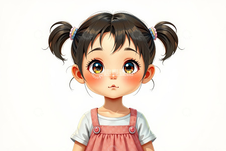 双马尾小女孩人物肖像