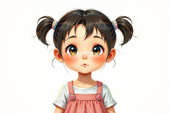 双马尾小女孩人物肖像