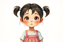 双马尾小女孩人物肖像