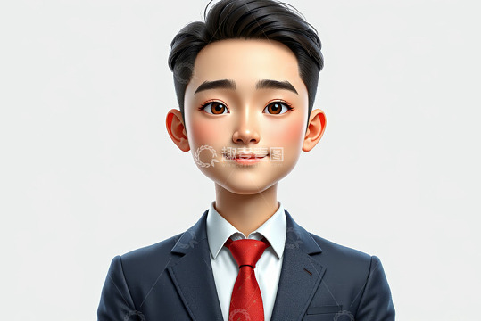 穿西装的卡通男性肖像