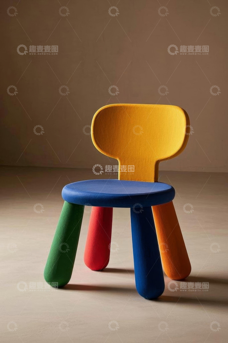 高清大图下载【趣麦麦图】多彩现代儿童椅子