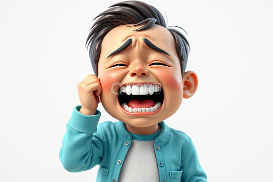 卡通男孩开心大笑表情素材