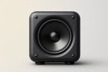 黑色方形扬声器特写