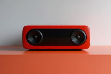 红色便携式蓝牙扬声器