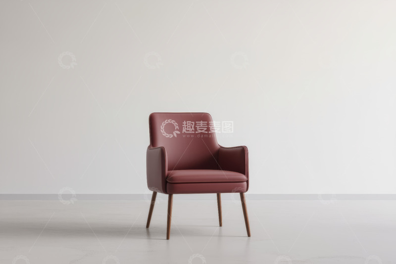 高清大图下载【趣麦麦图】现代红色单人休闲椅