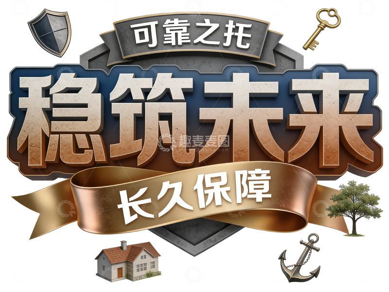 高清大图下载【趣麦麦图】可靠之托：稳筑未来的长久保障方案