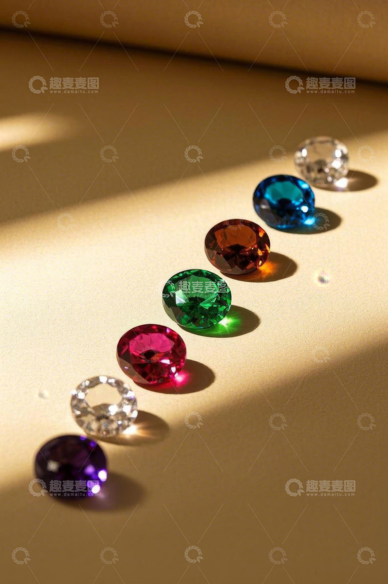 高清大图下载【趣麦麦图】多色宝石特写素材