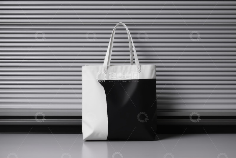 高清大图下载【趣麦麦图】黑白配色手提包静物展示