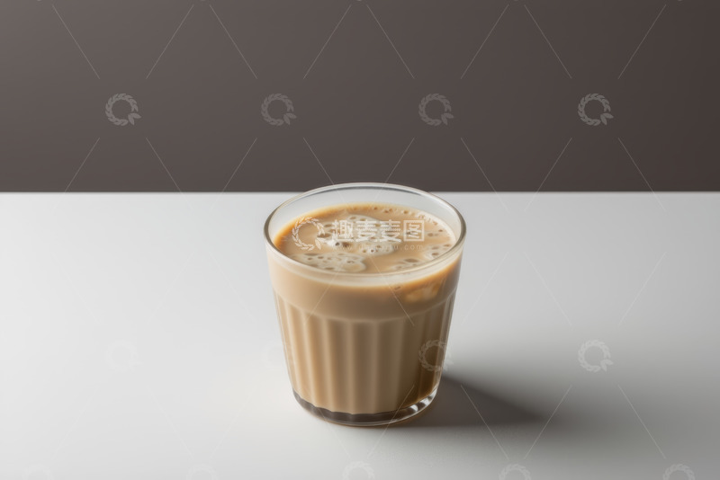 高清大图下载【趣麦麦图】玻璃杯装的棕色饮料特写