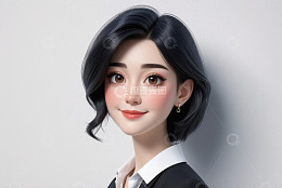 短发职业女性肖像