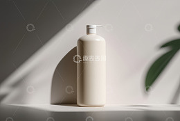 白色按压瓶化妆品产品静物展示