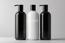 黑白白三色按压瓶展示