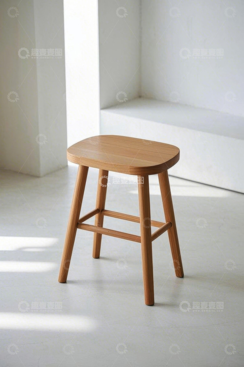 高清大图下载【趣麦麦图】现代简约木质凳子室内场景