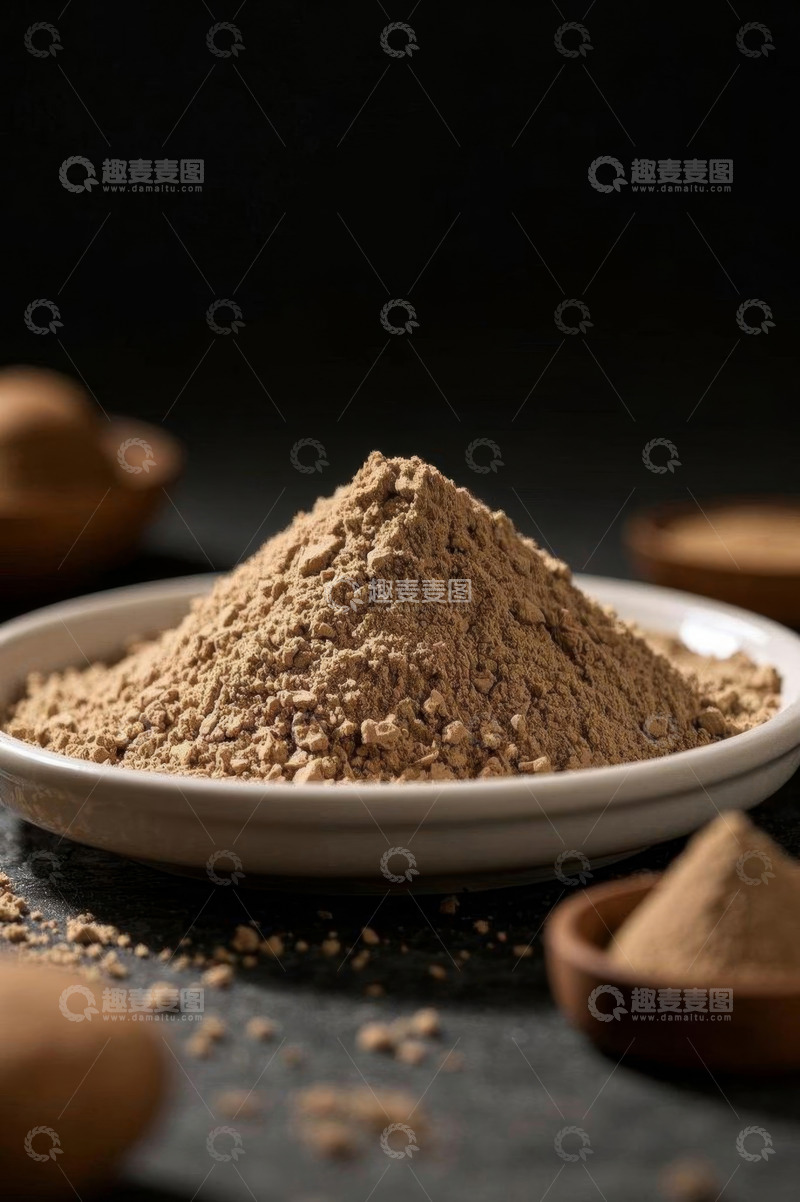 高清大图下载【趣麦麦图】碗中粉末堆特写素材