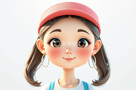 戴帽卡通女孩头像