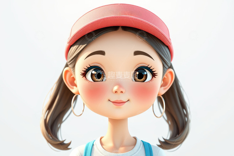 戴帽卡通女孩头像