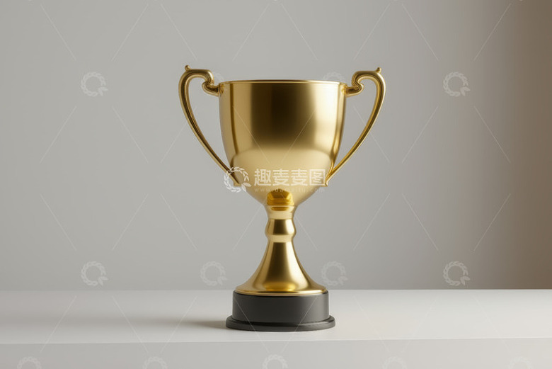 金色奖杯特写