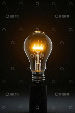 发光的复古灯泡特写