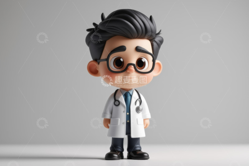 高清大图下载【趣麦麦图】卡通男医生形象