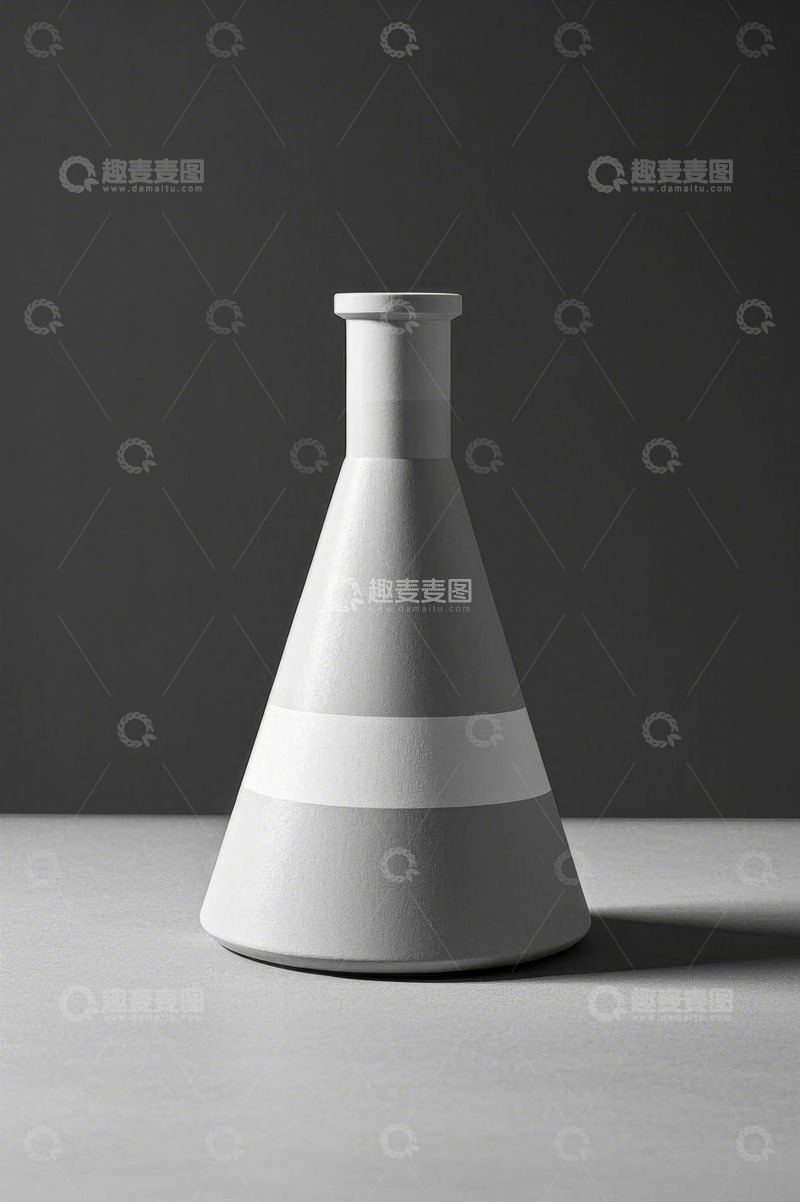 高清大图下载【趣麦麦图】灰白简约设计瓶子静物