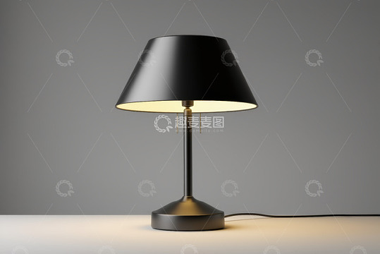黑色台灯特写素材