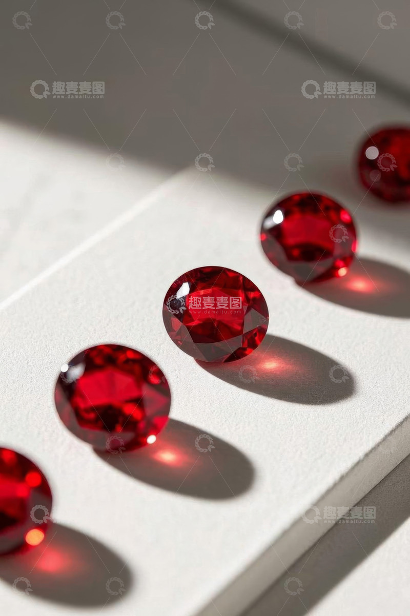 高清大图下载【趣麦麦图】红色宝石特写素材