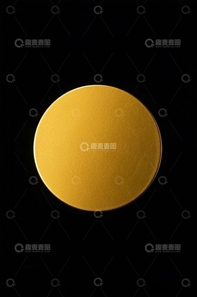 高清大图下载【趣麦麦图】黑色背景上的金色圆形物体
