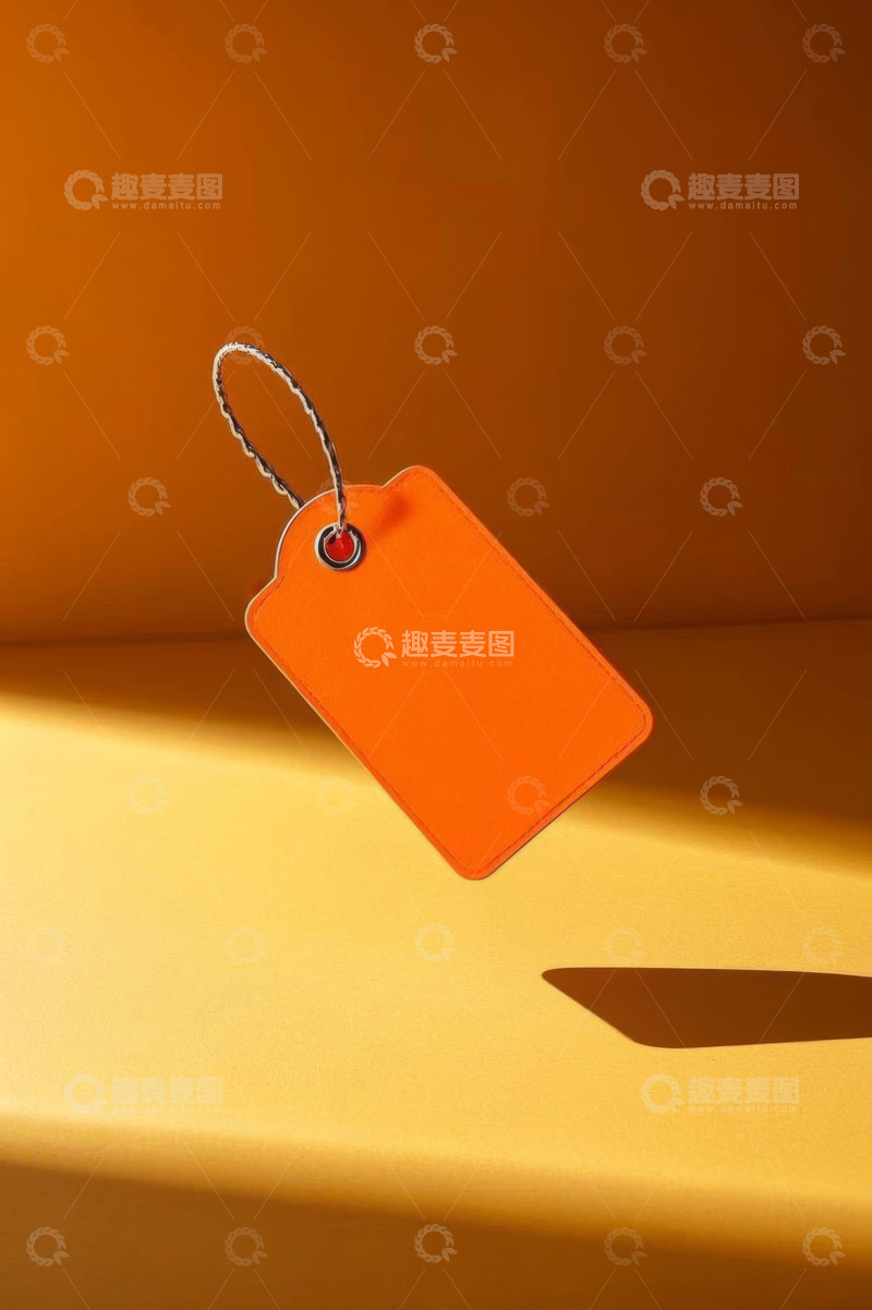 高清大图下载【趣麦麦图】橙色标签特写