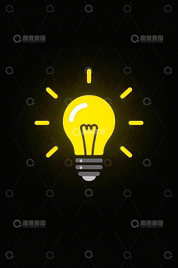 发光灯泡创意概念素材