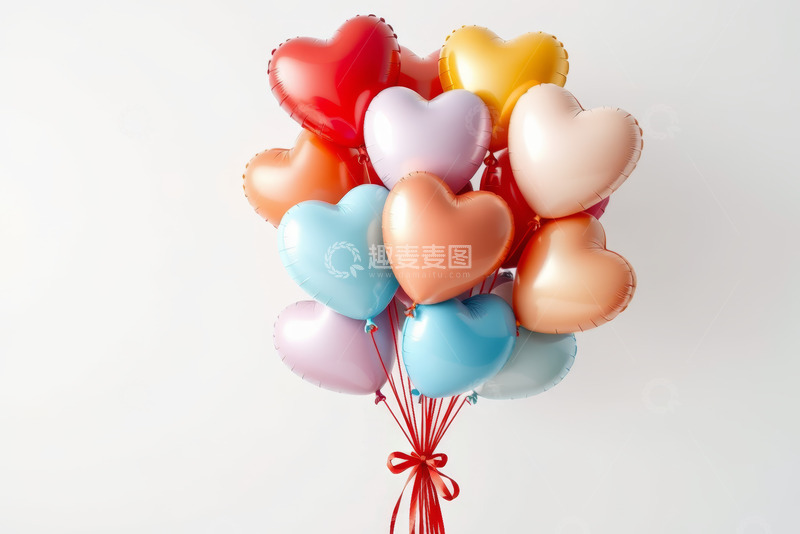 高清大图下载【趣麦麦图】心形气球组合素材