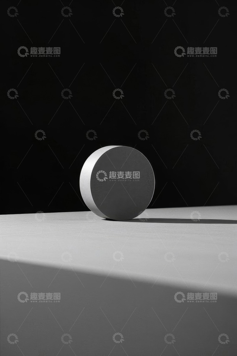 高清大图下载【趣麦麦图】灰色圆柱体静物展示