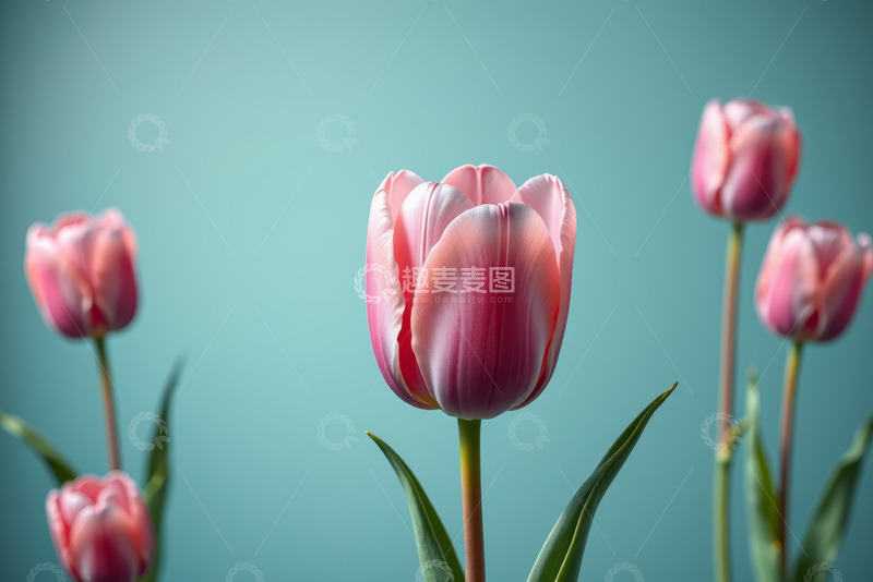 高清大图下载【趣麦麦图】粉色郁金香花卉特写