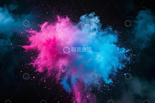 彩色粉末爆炸瞬间