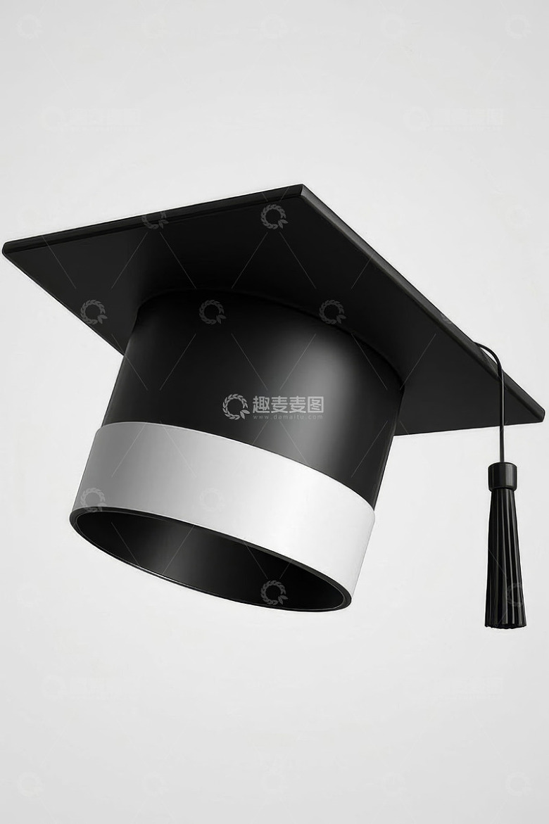 黑色学士帽毕业素材
