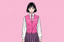 穿着制服的短发女生