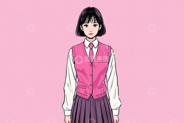穿着制服的短发女生