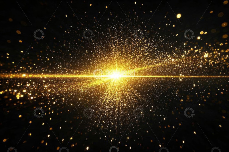 高清大图下载【趣麦麦图】金色发光粒子背景