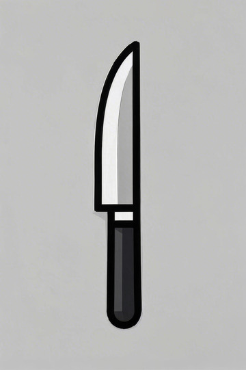 简约风格厨房刀具插画