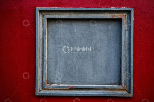 红墙灰色框架素材